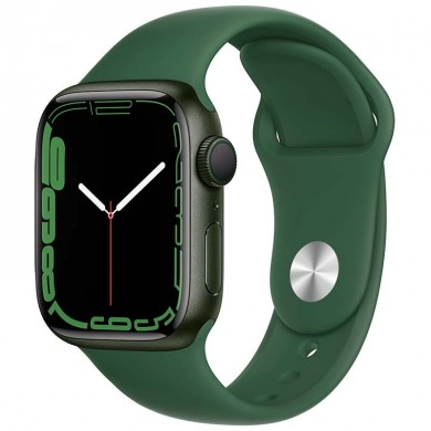 Watch Apple Watch Series 7 GPS 41mm Green Aluminium Case with Clover Sport Band - Green EU