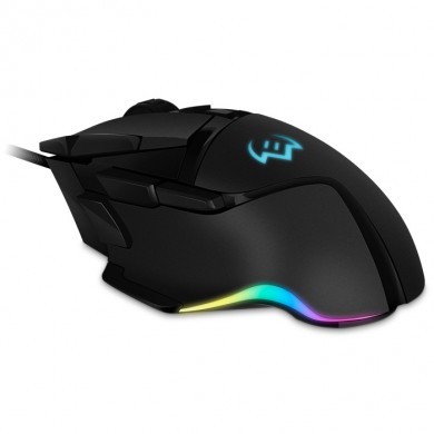 SVEN RX-G975 Gaming, Optical Mouse, 200-10000 dpi, 9+1 buttons (scroll wheel),  DPI switching modes, Two navigation buttons (Forward and Back), RGB backlight, Soft Touch coating, USB, 1.8m, Black