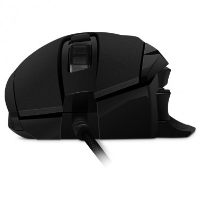 SVEN RX-G975 Gaming, Optical Mouse, 200-10000 dpi, 9+1 buttons (scroll wheel),  DPI switching modes, Two navigation buttons (Forward and Back), RGB backlight, Soft Touch coating, USB, 1.8m, Black