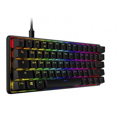 Tastatura HYPERX Alloy Origins 60 Black, HyperX Red key switch, [4P5N0AA#ACB]