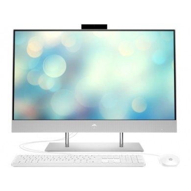 All-in-One PC - 27" HP AiO 27-dp1038ur 27" FHD AG UWVA, Intel Core i5-1135G7, 1x16GB (2 slots) DDR4, 512GB M.2 PCIe NVMe SSD, Intel Graphics, CR, HD Cam, WiFi ac 1x1 + BT5, HDMI, LAN, Wired USB KB & USB mouse, FreeDos 3.0, Natural Silver.