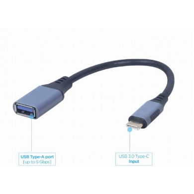 Adaptor Gembird A-USB3C-OTGAF-01/ USB 3.0 OTG Type-C (male) to Type-A (female) Adaptor Gembird A-USB3C-OTGAF-01/ USB 3.0 OTG Type-C (male) to Type-A (female)