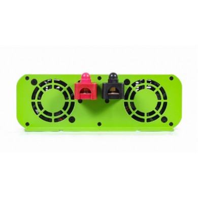 EnerGenie EG-PWC-PS2000-01, 12 V Pure sine wave car DC-AC power inverter, 2000 W, with USB port / 5V-2.1A, Input: 10-16 VDC (accumulator directly) - Output: 230 VAC +/- 10% at 50 Hz (+/-1Hz), pure sine wave, THD < 3%, 90% efficiency