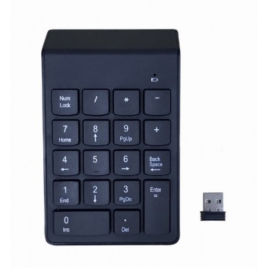 Wireless Keypad Gembird KPD-W-02 / 18 keys / USB / Black