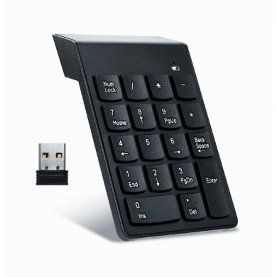 Wireless Keypad Gembird KPD-W-02 / 18 keys / USB / Black