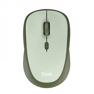 Wireless Silent Mouse Trust Yvi + Eco / 8m 2.4GHz Micro receiver / 1600dpi / Green
