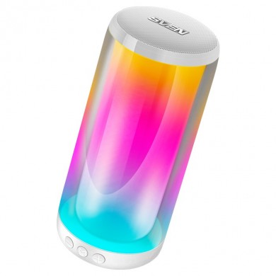 Boxe Portabile Bluetooth SVEN PS-265 White / 10W RMS / TWS / RGB 12 lighting modes with Night Light / FM tuner / USB & microSD / White