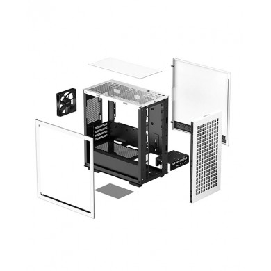 Carcasa DEEPCOOL CH370 WH / w/oPSU / Side-Window / 1x120mm / ATX / White
