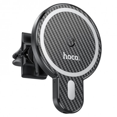 Suport auto magnetic pentru incarcare fara fir ultra-rapida HOCO CA85, Black