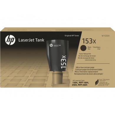 HP 153X (W1530X) Black High Yield Toner Reload Kit for LaserJet Tank 1502w, 2502dw, 1602w, 2602dn, 2602sdn, 2602sdw, 5000 p.