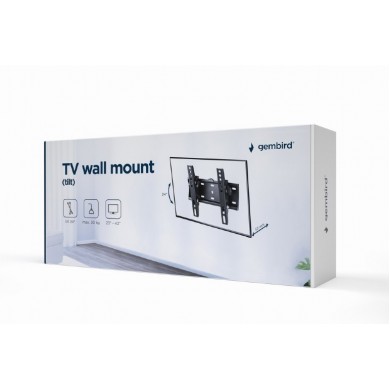 TV-Wall Mount for 23-42&rdquo;- Gembird &rdquo;WM-42T-02&rdquo;, Tilt, max. 30 kg, Distance TV to Wall: 53 mm, max. VESA 200 x 200, Black