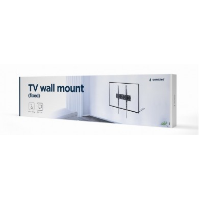 TV-Wall Mount for 32-55&rdquo;- Gembird &rdquo;WM-55F-02&rdquo;, Fixed, max. 40 kg, Distance TV to Wall: 25 mm, max. VESA 400 x 400, Black