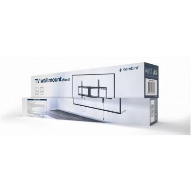 TV-Wall Mount for 43 -90&rdquo;- Gembird &rdquo;WM-90T-01&rdquo;, Tilt, max. 70 kg, Distance TV to Wall: 49 mm, max. VESA 800 x 400, Black