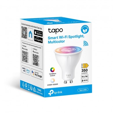 Bec LED Wi-Fi Smart TP-LINK Tapo L630 / 16Mln Multicolor / GU10 / 2200-6500K Bec LED Wi-Fi Smart TP-LINK Tapo L630 / 16Mln Multicolor / GU10 / 2200-6500K