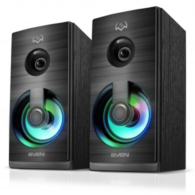 Boxe 2.0 SVEN SPS-512 / 6W RMS / USB power / Dynamic synchronic RGB backlight / Black