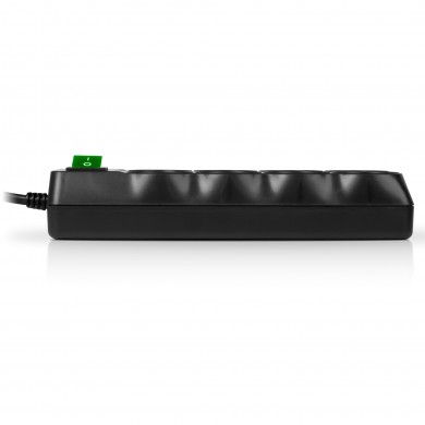 Surge Protector SVEN SF-08E-16, 8 Sockets, Children protection, 1.8m, ABS plastic, Black