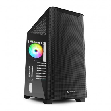 Carcasa Sharkoon M30 RGB / no PSU / Side panel / 1x120mm A-RGB LED / ATX / Black