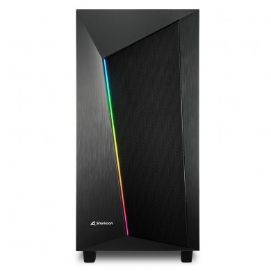Carcasa Sharkoon REV 100 / no PSU / Side panel / 1x120mm A-RGB LED + 1x 120mm / ATX / Black