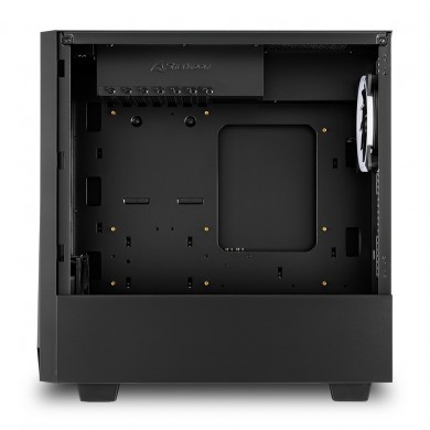 Carcasa Sharkoon REV 100 / no PSU / Side panel / 1x120mm A-RGB LED + 1x 120mm / ATX / Black