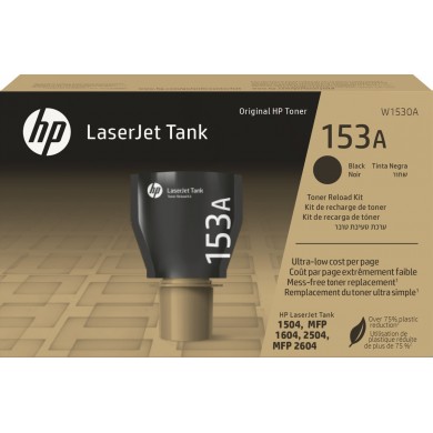 HP 153A (W1530A) Black Original LaserJet Tank Toner Reload Ki for LaserJet Tank 1502w, 2502dw, 1602w, 2602dn, 2602sdn, 2602sdw, 2500 p.