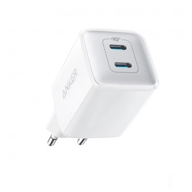 Incarcator USB Anker 521 Nano Pro / 40W / 2x USB-C / PowerIQ / PD / White