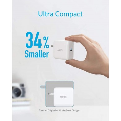 Incarcator retea de calatorie (EU/UK/USA) Anker PowerPort III GaN / 65W / USB-C