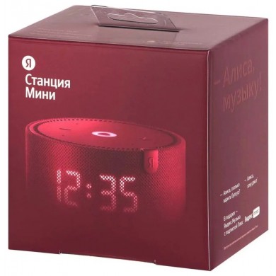 Boxa Smart Yandex Station MINI (Clock) / with Alisa / 10W / Red