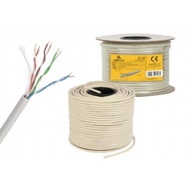 Cable UTP Gembird UPC-5004E-SOL/100, Solid CAT5e UTP LAN cable (premium CCA), 100m