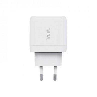 Trust Maxo 65W Universal USB-C Charger,  Charging technology USB-C, USB PD 3.0 + PPS, output (5, 9, 12, 15, 20V; max 3A), with included 2m USB-C cable, White