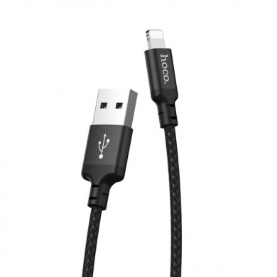 Cablu USB la Lightning HOCO  X14 Times speed / 2m / PVC / up to 2.0A / Black