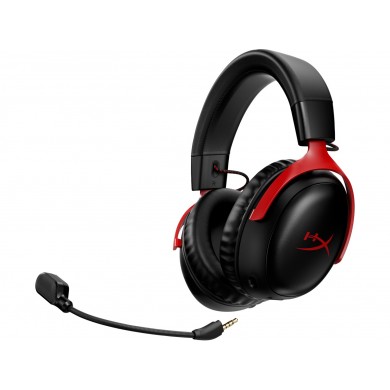Casti Wireless Gaming HyperX Cloud III Wireless, Black/Red, [77Z46AA]