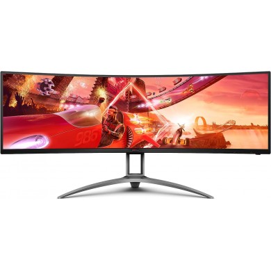 49.0" Gaming Monitor AOC AGON AG493QCX / Curved / UltraWide / 32:9 / 144Hz / Black/Silve