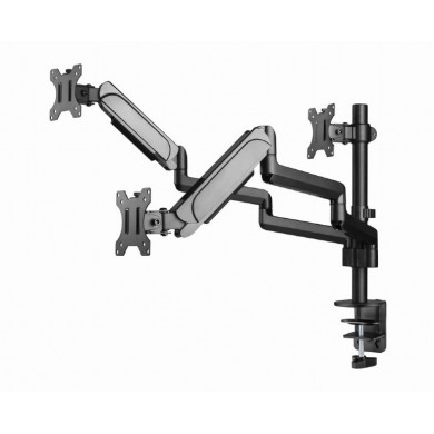 Suport reglabil pentru 3 monitoare cu montare pe birou  (rotativ)  13&rdquo;-27&rdquo;, Gembird MA-DA3-01