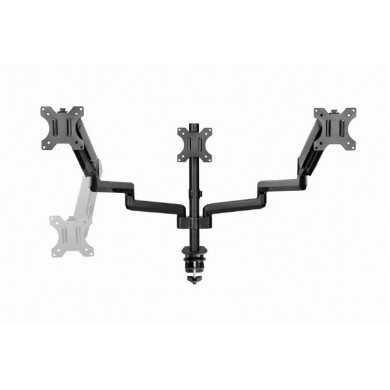 Suport reglabil pentru 3 monitoare cu montare pe birou  (rotativ)  13&rdquo;-27&rdquo;, Gembird MA-DA3-01