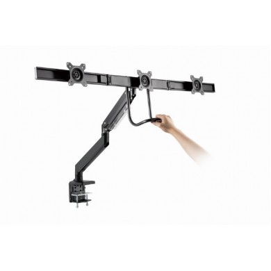 Suport pentru 3 monitor reglabil cu montare de birou 13&rdquo;-27&rdquo;, Gembird MA-DA3-03