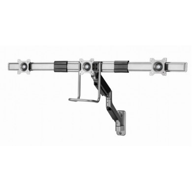 Suport reglabil de perete pentru 3 monitoare up to 17-27&rdquo;  Gembird MA-WA3-01