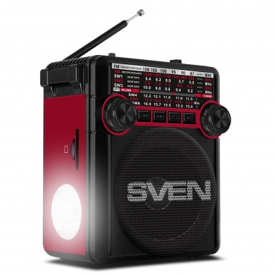 Boxa portabila SVEN SRP-355, Black / 3W / Bluetooth / FM/AM/SW Radio / USB / microSD