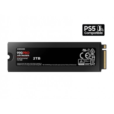 M.2 NVMe SSD Samsung SSD 990 PRO w/Heatsink / 2.0TB  / PCIe4.0 x4 / NVMe2.0