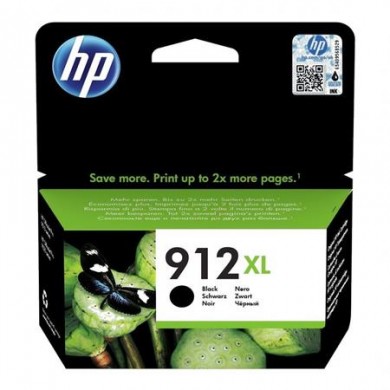 912XL (3YL84AE) Black Ink Cartridge; (for HP OfficeJet Pro  8010 series, 8012 Pro Aio, 8013 Pro Aio, 8014 Pro Aio, 8015 Pro Aio, 8020 Pro series, 8022 Pro Aio, 8023 Pro Aio, 8024 Pro Aio, 8025 Pro Aio)