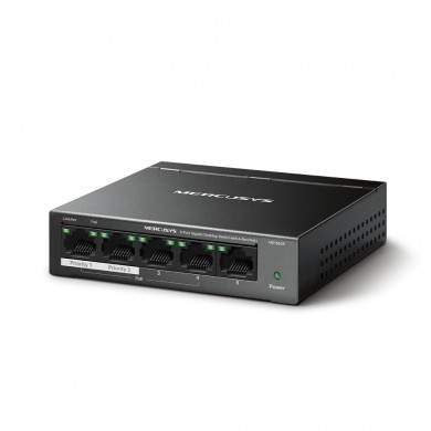 Switch MERCUSYS MS105GP / 5 port / Gigabit / RJ45 / PoE / metal case