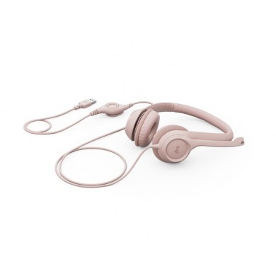 Casti Logitech USB H390, Rose