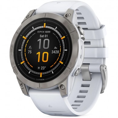 Smart Watche Garmin Epix Pro (Gen 2), 47mm, Sapphire, Titanium with Whitestone Band