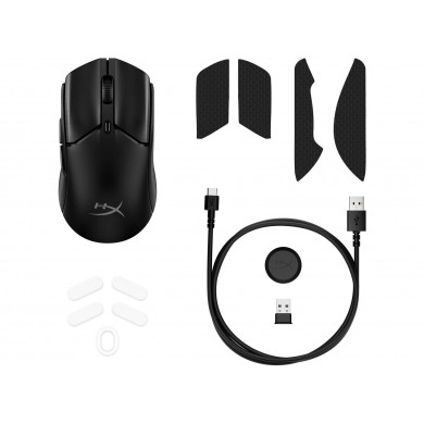 Mouse Gaming Wireless HYPERX Pulsefire Haste 2 Mini, Black [7D388AA]