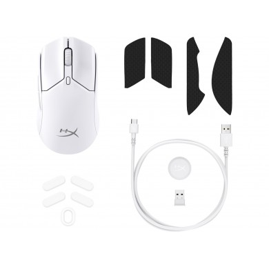 Mouse Gaming Wireless HYPERX Pulsefire Haste 2 Mini, White [7D389AA]