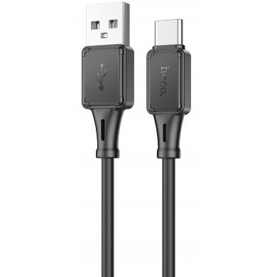 Cablu USB la USB-C HOCO “X101 Assistant” / 1m / Silicone / up to 3A / Black