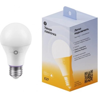 Bec LED YANDEX Smart Bulb with Alisa / Smart Wi-Fi White / E27 / 8W / 2700K-6500K Bec LED YANDEX Smart Bulb with Alisa / Smart Wi-Fi White / E27 / 8W / 2700K-6500K