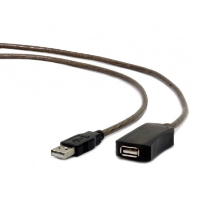 Cablu prelungitor USB 2.0 activ Gembird UAE-01-5M, 5 m, negru