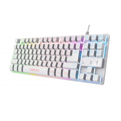 Tastatura Gaming Trust GXT 833 Thado, USB, White