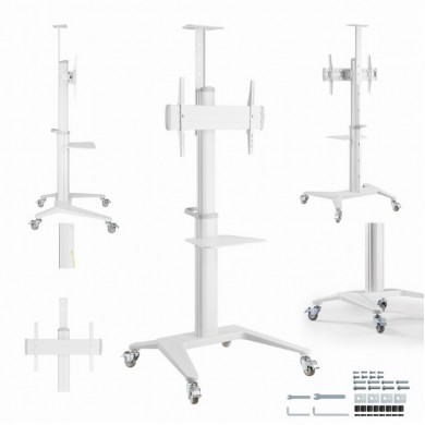 Suport de podea 37&rdquo; - 70&rdquo;, Gembird &rdquo;TVS-70T-02-W&rdquo;, White