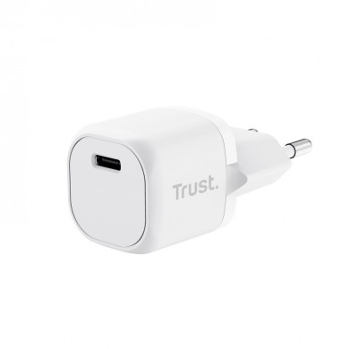 Trust Maxo Ultra-small 20W USB-C Wall Charger with PD, USB PD 3.0 + PPS, White